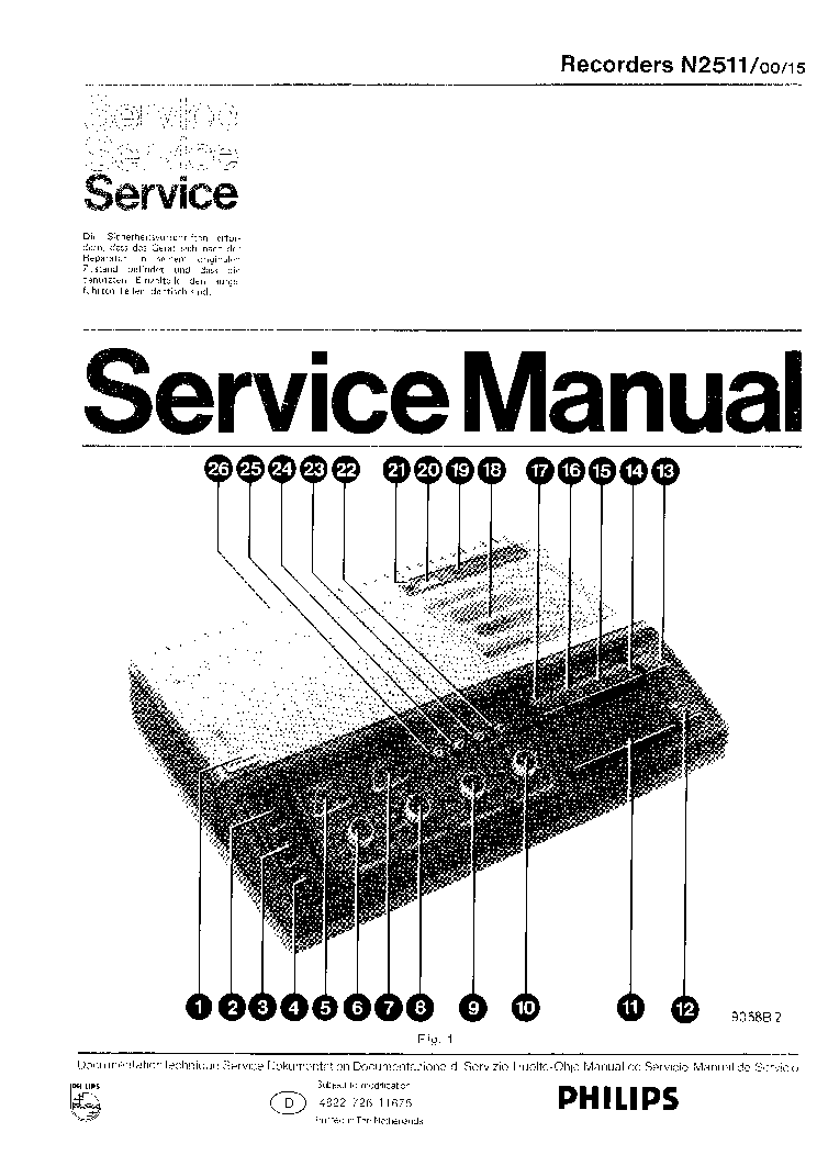 PHILIPS N 2511 [SM] service manual (1st page)